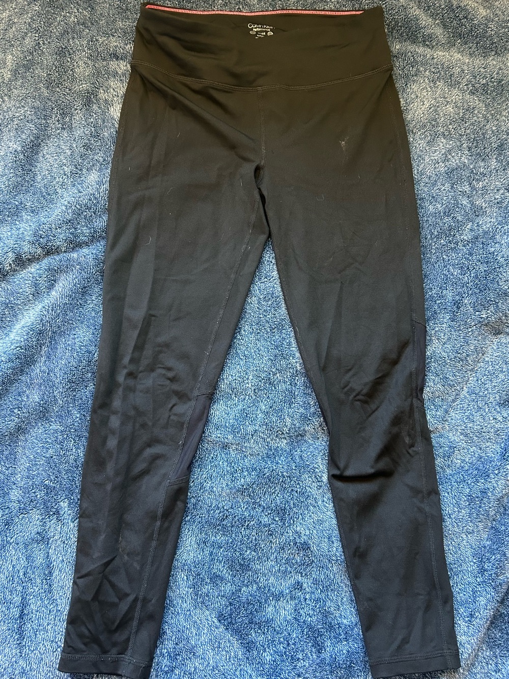 Calvin Klein Black Leggings with Pink Waistband